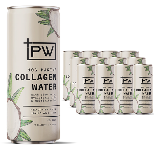 +PW Collagen Water – Coconut - 4 Pack