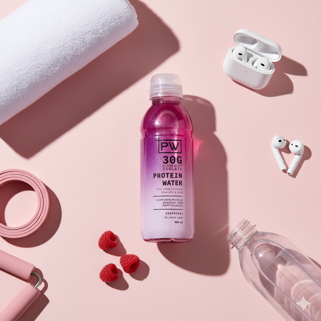 +PW Protein Water – Raspberry - 12 Pack