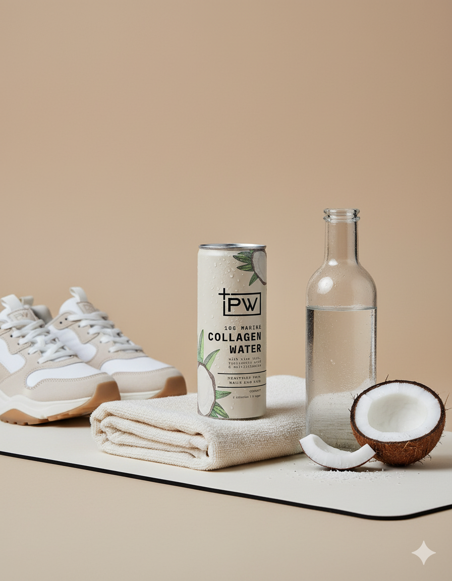 +PW Collagen Water – Coconut - 4 Pack