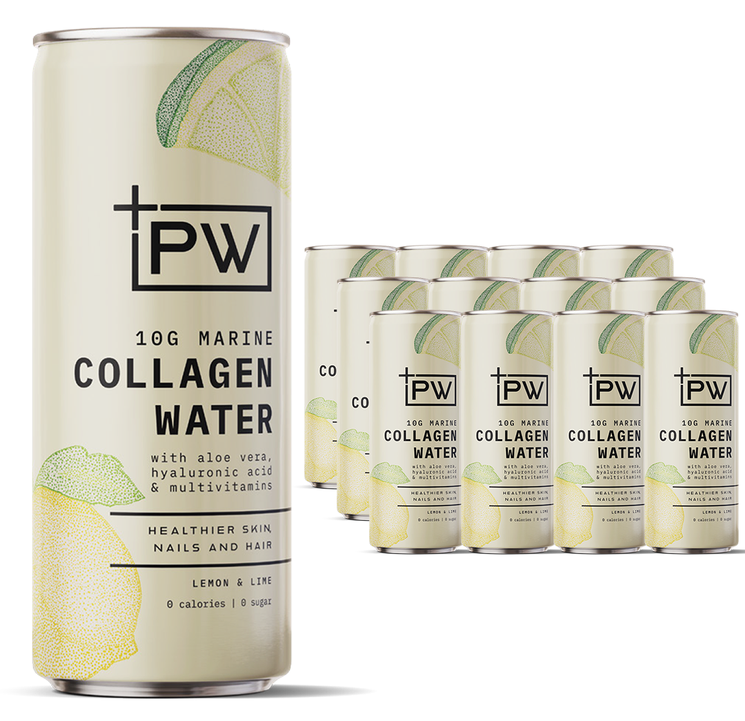 +PW Collagen Water – Lemon & Lime - 4 Pack