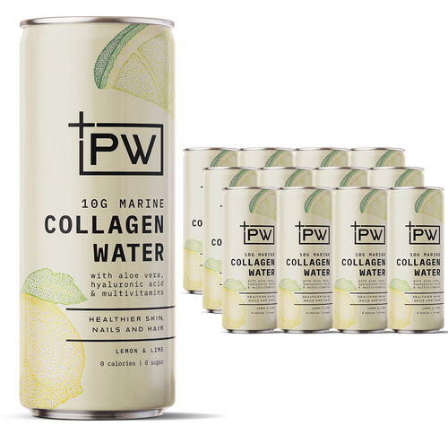 +PW Collagen Water – Lemon & Lime - 4 Pack