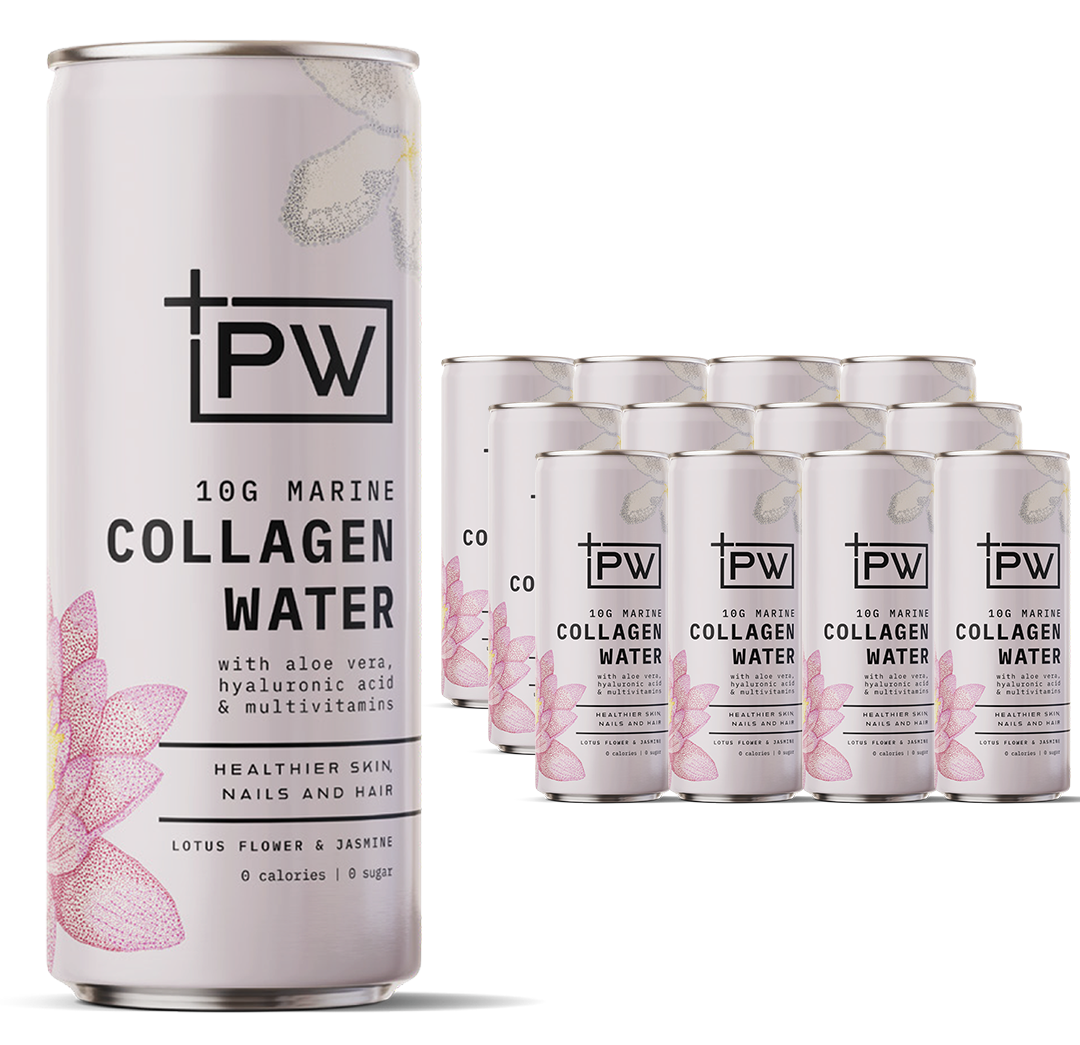 +PW Collagen Water – Lotus Flower & Jasmine - 4 Pack