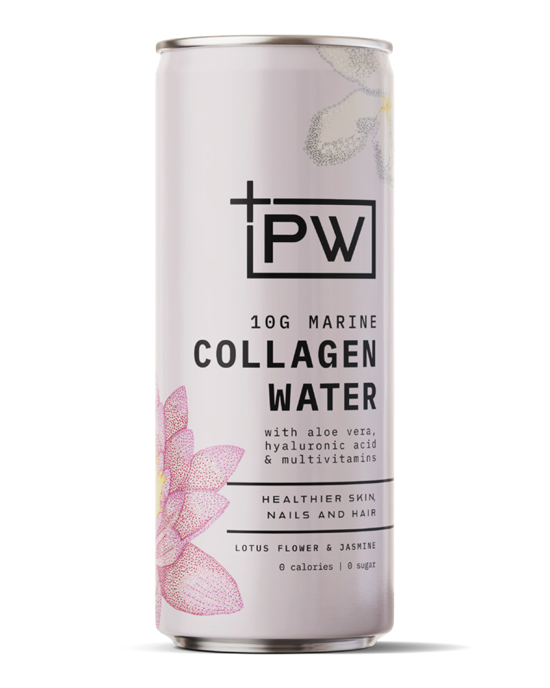 +PW Collagen Water – Lotus Flower & Jasmine - 4 Pack