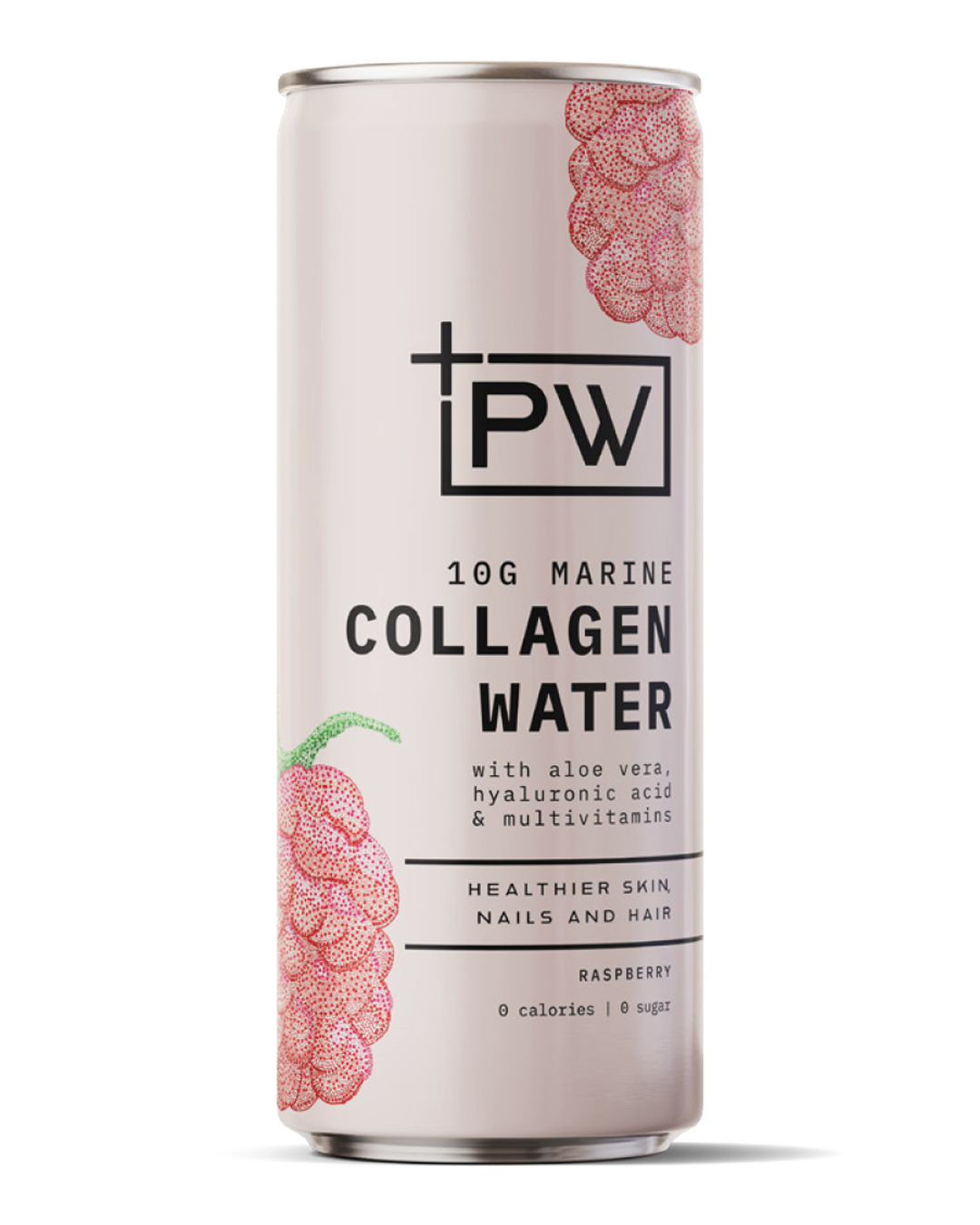 +PW Collagen Water – Raspberry - 4 Pack